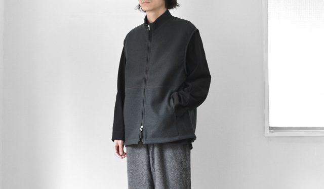 STILL BY HAND(スティルバイハンド)Wool/Nylon Zip Vest